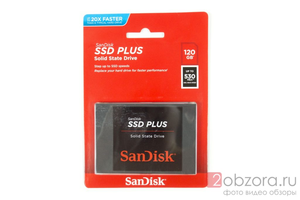 Обзор на SSD диск SANDISK Plus 120 Гб 3D NAND (SDSSDA-120G-G27) 2obzora.ru