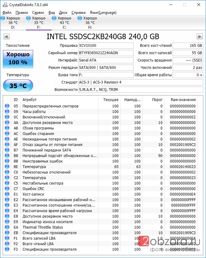 Intel SSD S4510 240Gb SSDSC2KB240G801 