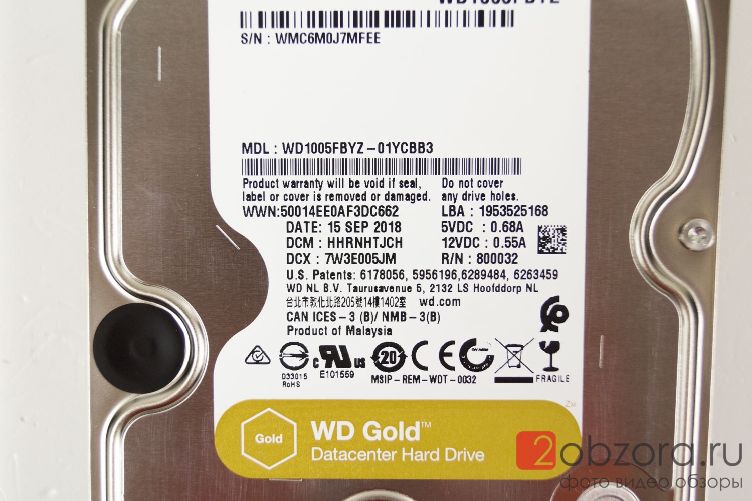 Жесткий диск WD Gold 1.0 Tb WD1005FBYZ